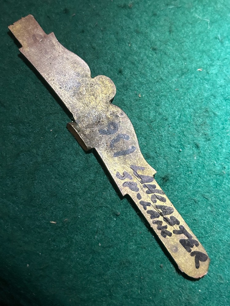 Muzzleloader 4 3/4" brass Lancaster side plate NOS