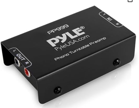 Pyle Mini Phono Turntable Preamp PP999 Low Noise RCA Input/Output Used