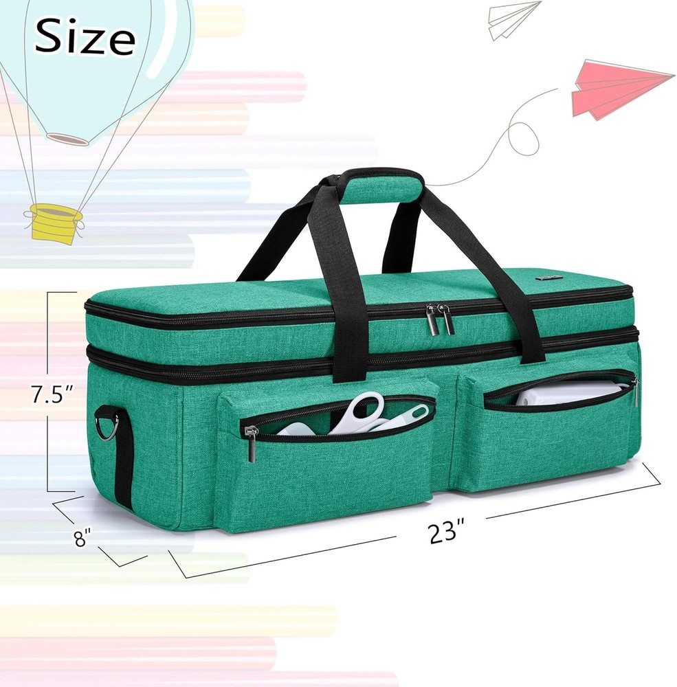 Heavy-Duty Nylon Double-Layer Bag for Cricut Explore Air & Maker - Green