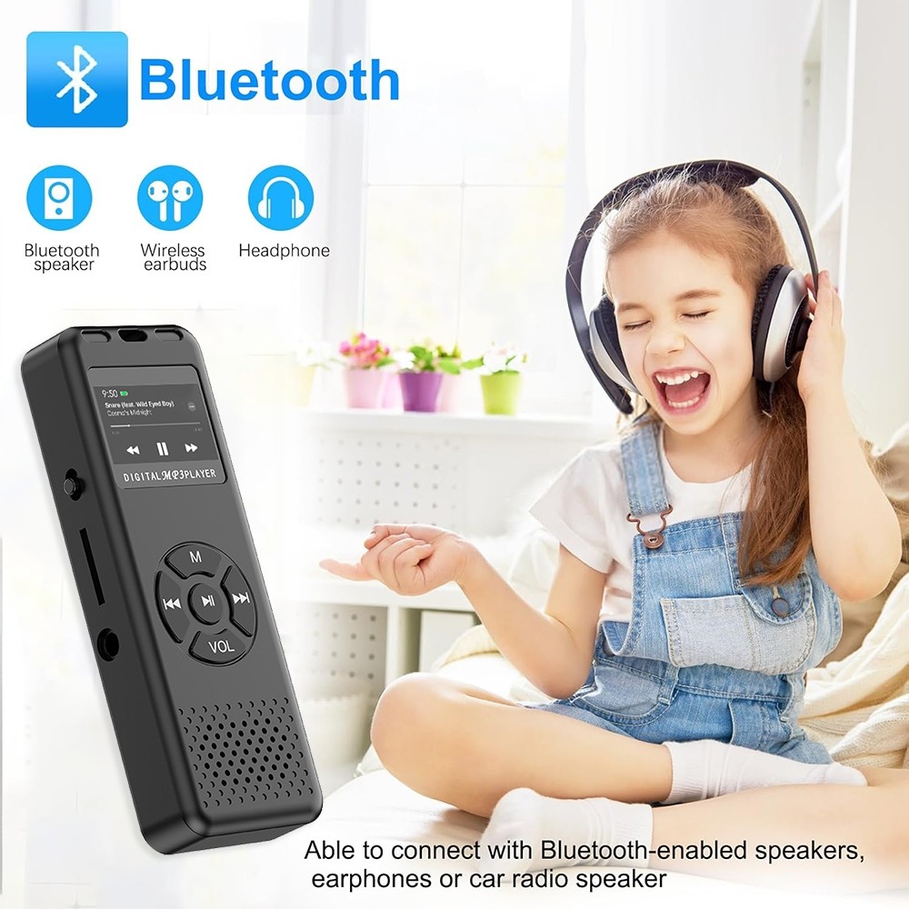 64GB Digital Voice Recorder w/ Playback FM radio Audio Recording & Play Music
