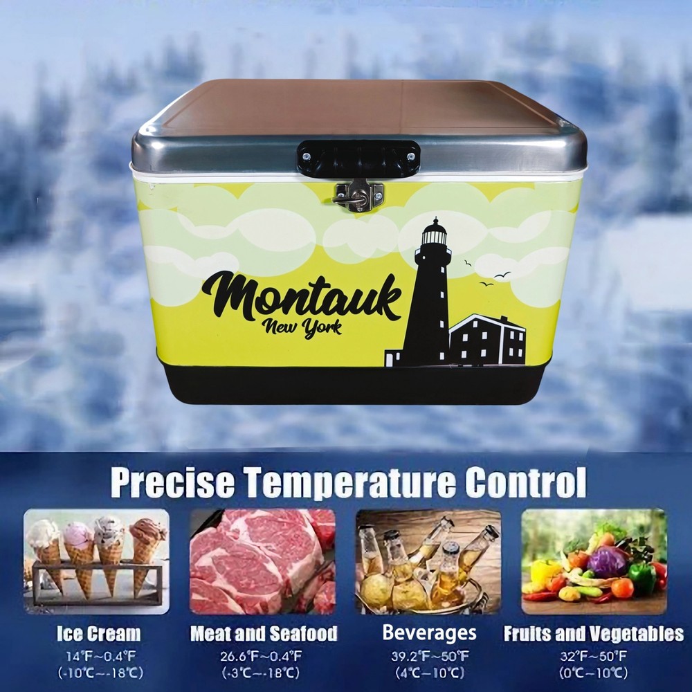 Multi-Function Stainless Steel 54Qt Ice Chest, Beverage & Beer Insulation Cooler