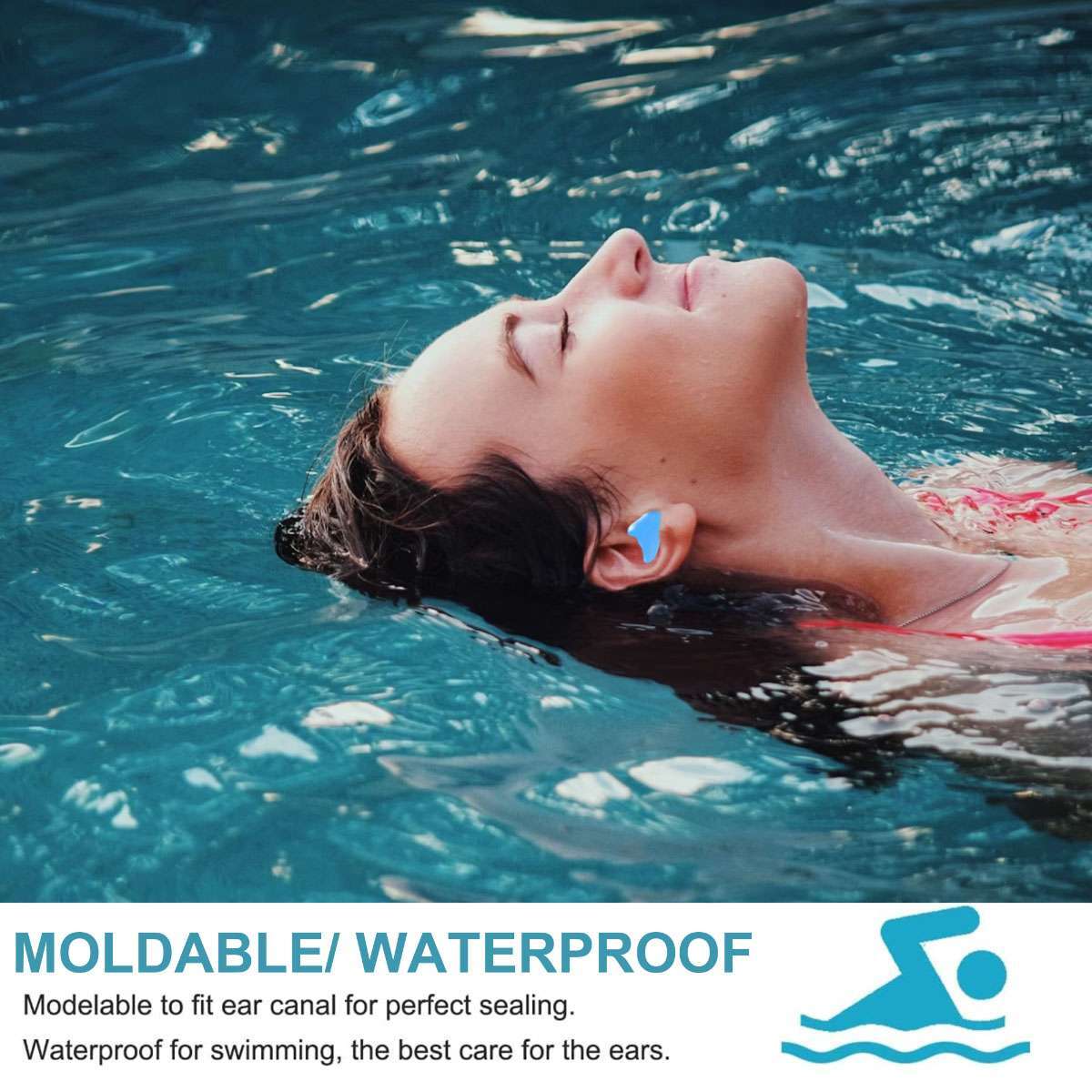 12pc Reusable Silicone Ear Plugs Noise Cancelling Earplugs Protector Study Sleep