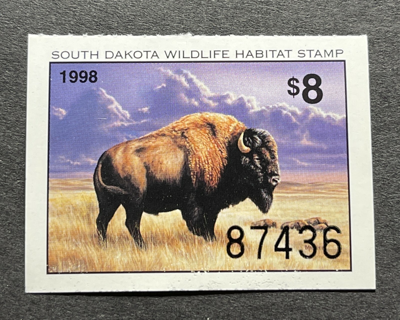 WTDstamps - 1998 SOUTH DAKOTA - State Wildlife Habitat Stamp - Mint OG NH