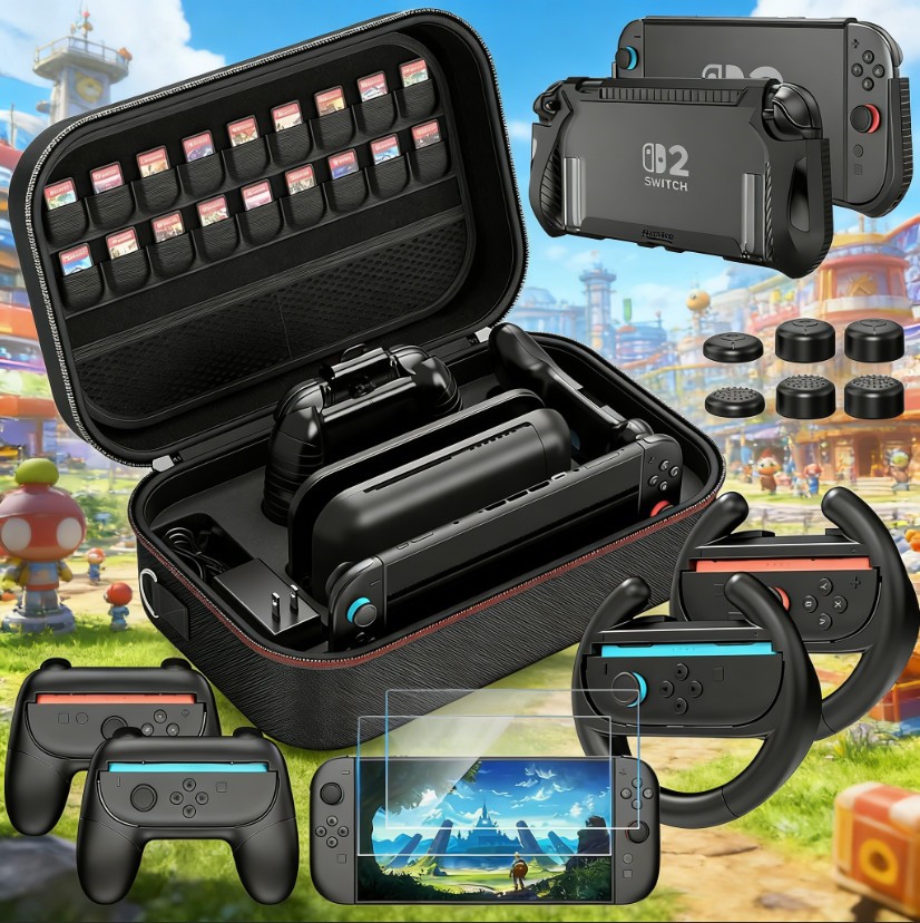 Waterproof Cover Bag Case for Nintendo Switch 2 Accessories Bundle w/ Switch 2