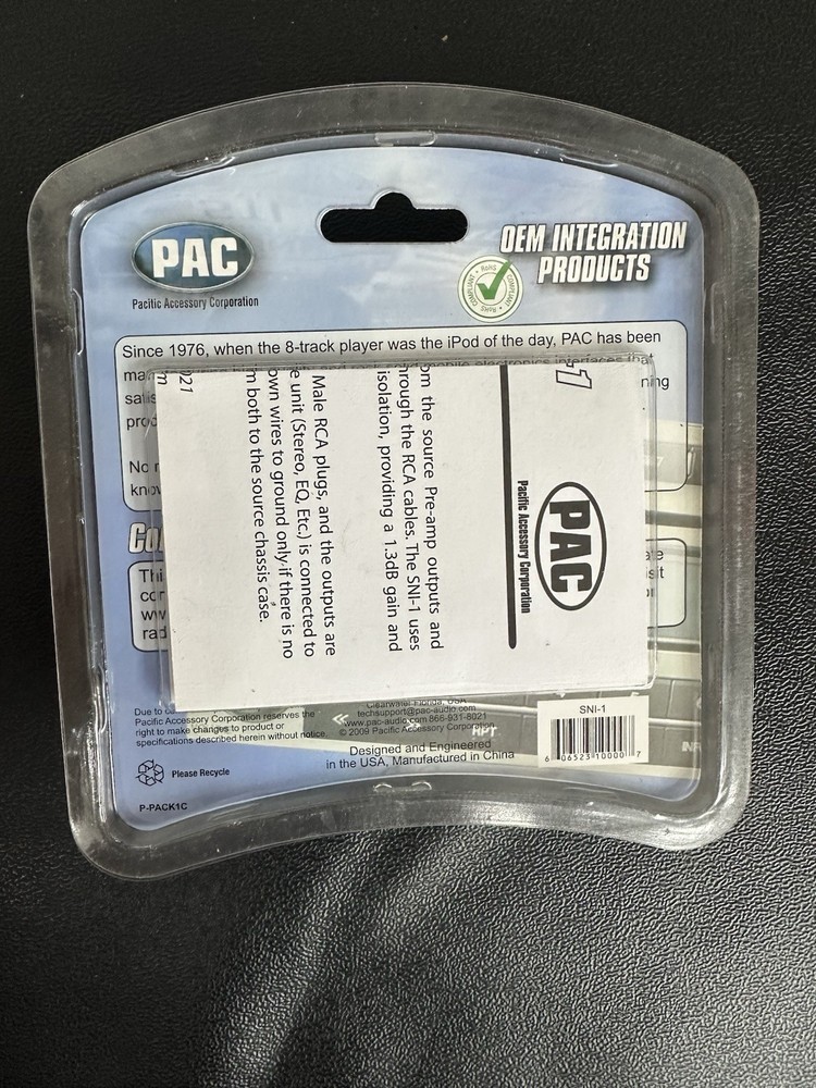 Pac SNI-1 RCA Ground Loop Noise Elimination Filter Isolator