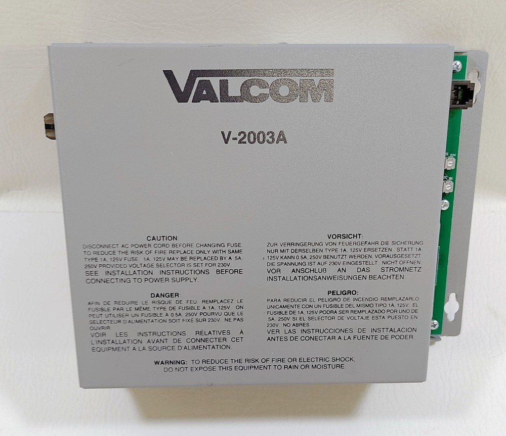 Valcom V-2003A 3-Zone One-Way Page Control Unit w/Power Cord