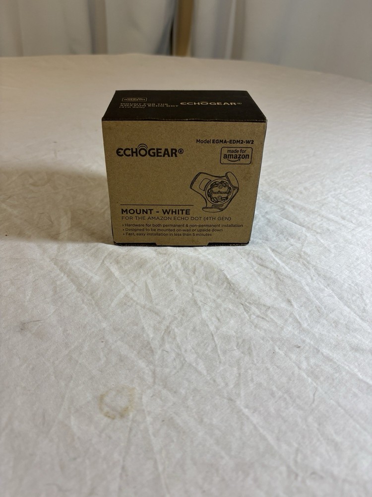 Echogear Wall Mount White For Amazon Echo Dot EGMA-EDM2-W2