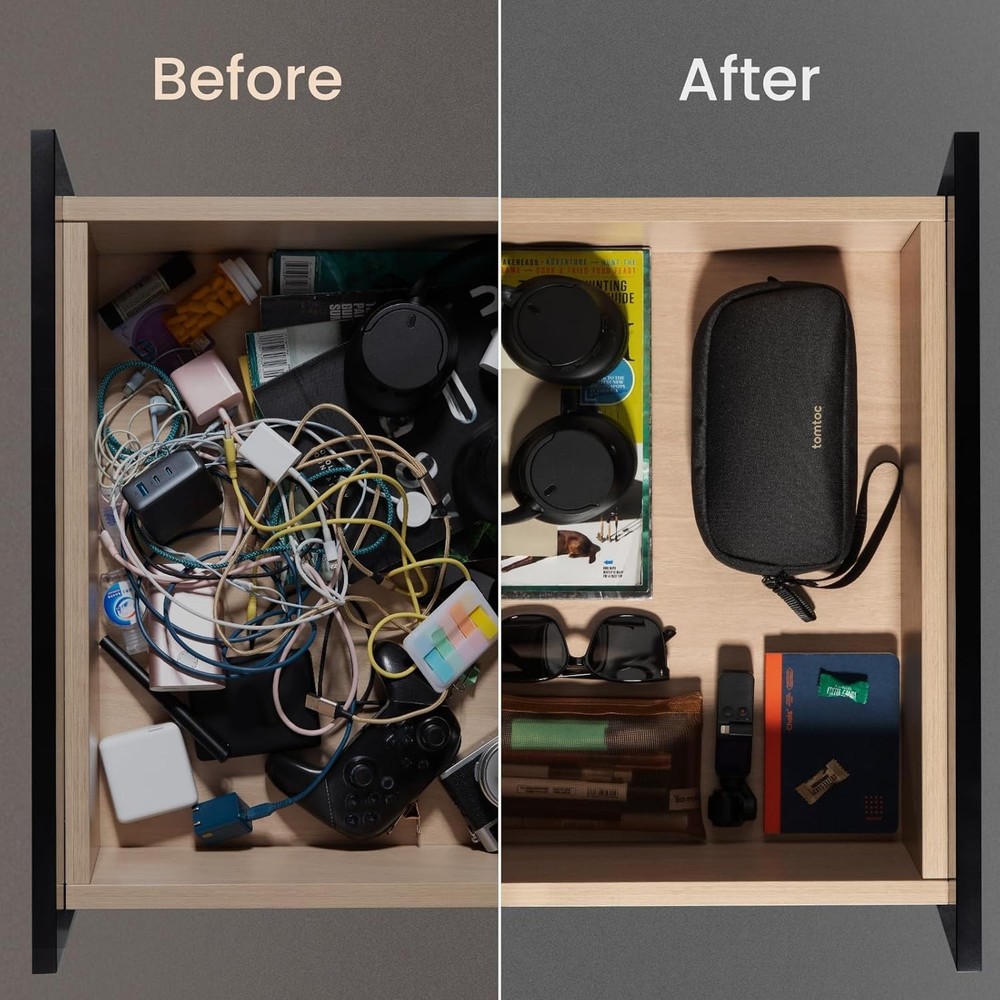 Small Portable Electronics Organizer - Compact Pouch for Travel Essentials
