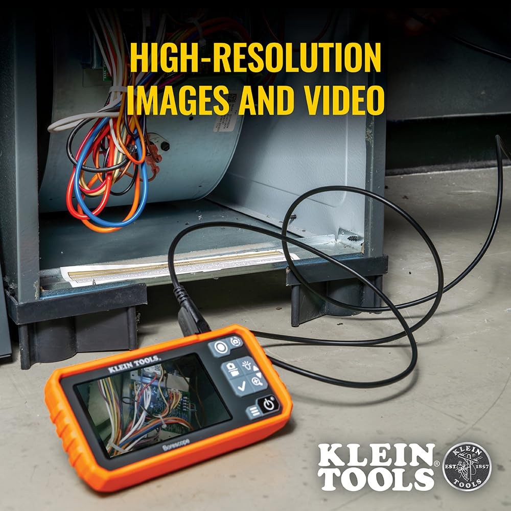Klein Tools Borescope High Resolution 4.3 Inch Lcd Waterproof Inspection Camera