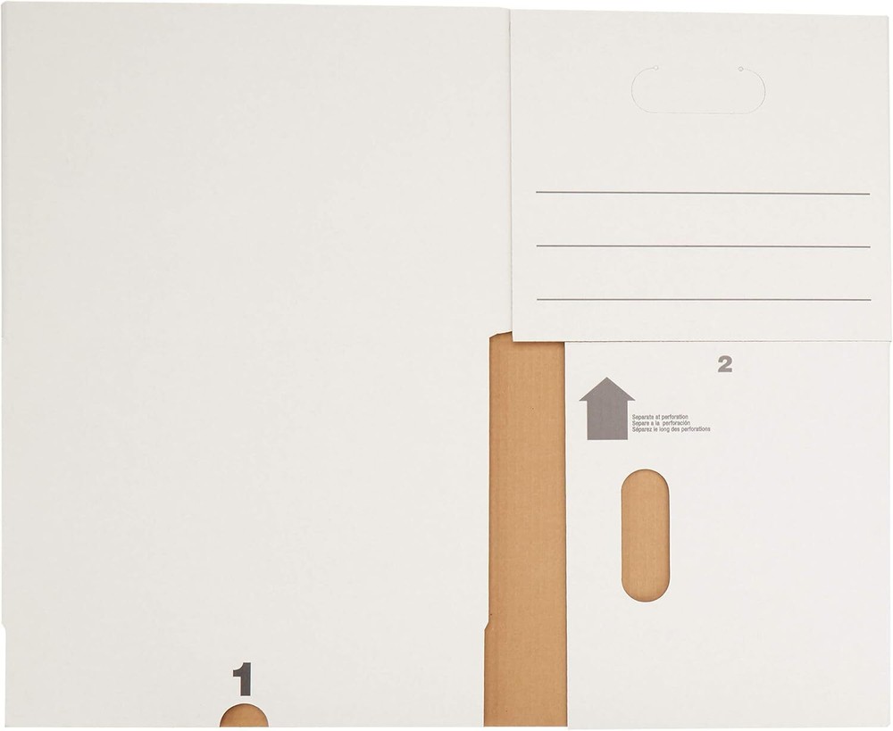 Storage and Documentation Box with Lid and Handles, Basic, 20-Piece, White