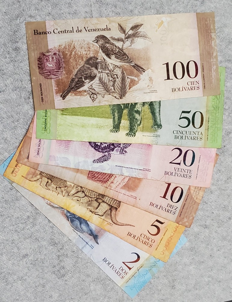 6pc Lot Venezuela Banknotes 2011-2015