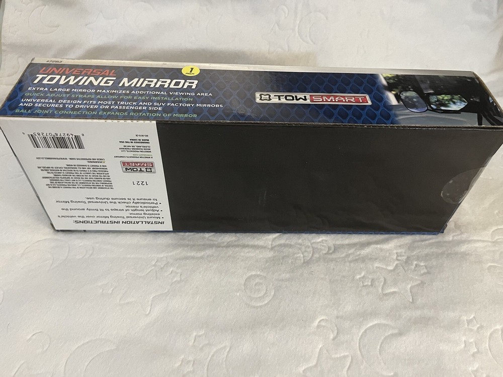 TOW SMART UNIVERSAL EXTRA LARGE TOWING MIRROR-Open Box