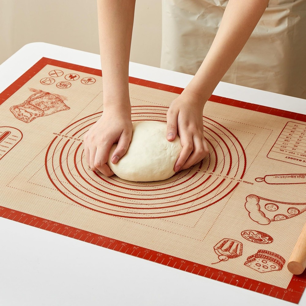 Silicone Baking Pastry Dough Mat - 28x20Inch Extra Large Cookie Bread Rolling...