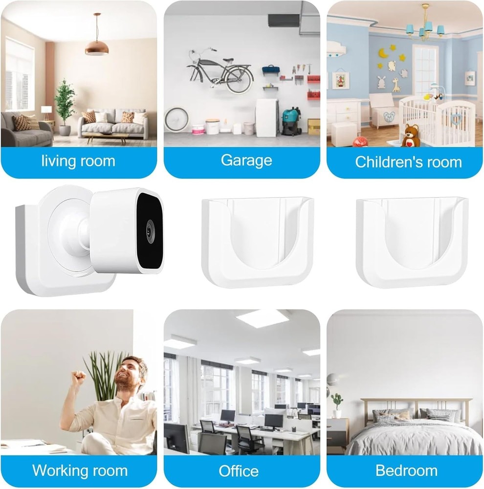 Secure Your Home: Adhesive Wall Mount for Blink Mini - No Tools Needed, 2 Pack