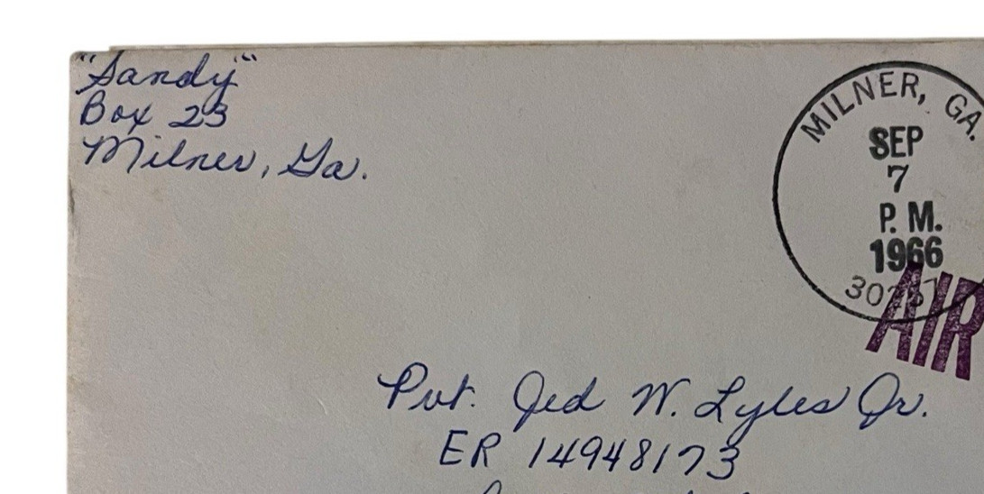 Vietnam Era Military Love Letters Wife to Husband Fort Belvoir Air Mail Lot 1966