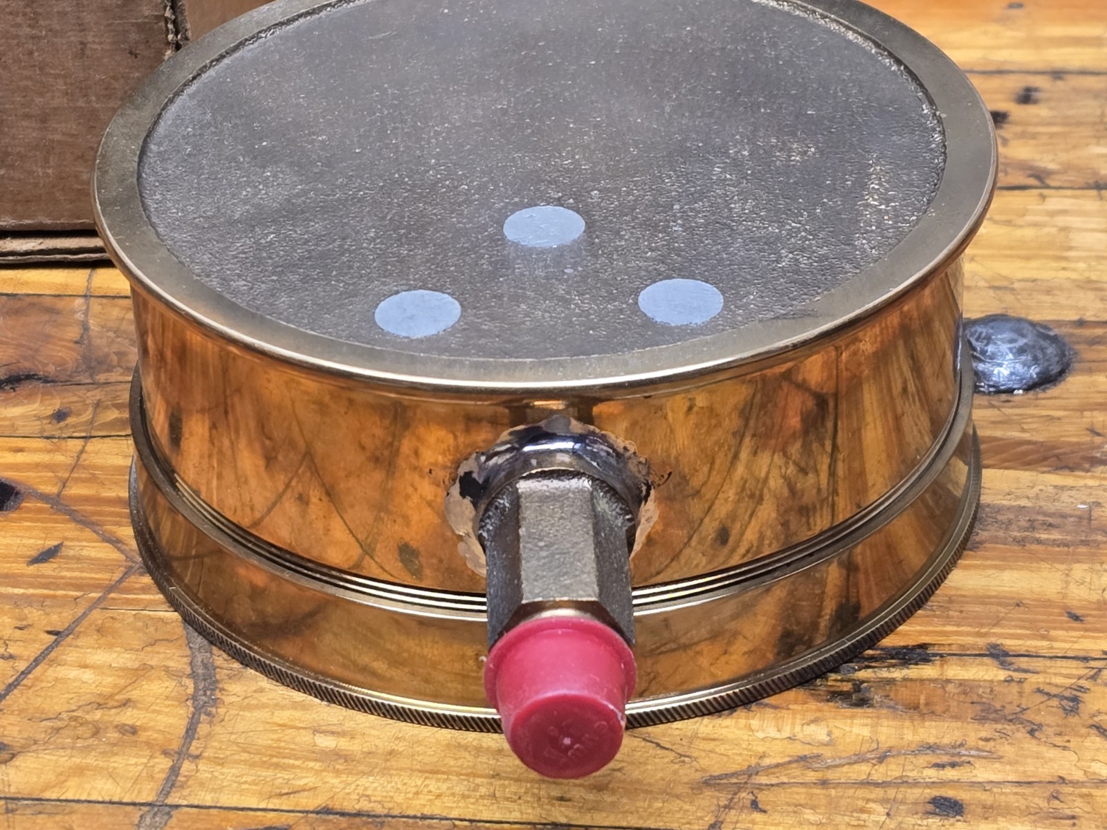 Vintage Industrial Crosby 4-1/2" AA Brass 200PSI Steam Pressure Gauge NOS