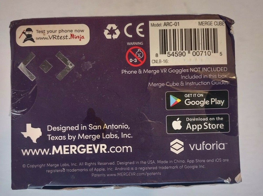 New Merge Cube Hold Holograms Virtual Game IOS Android Tablet Damaged Box C3