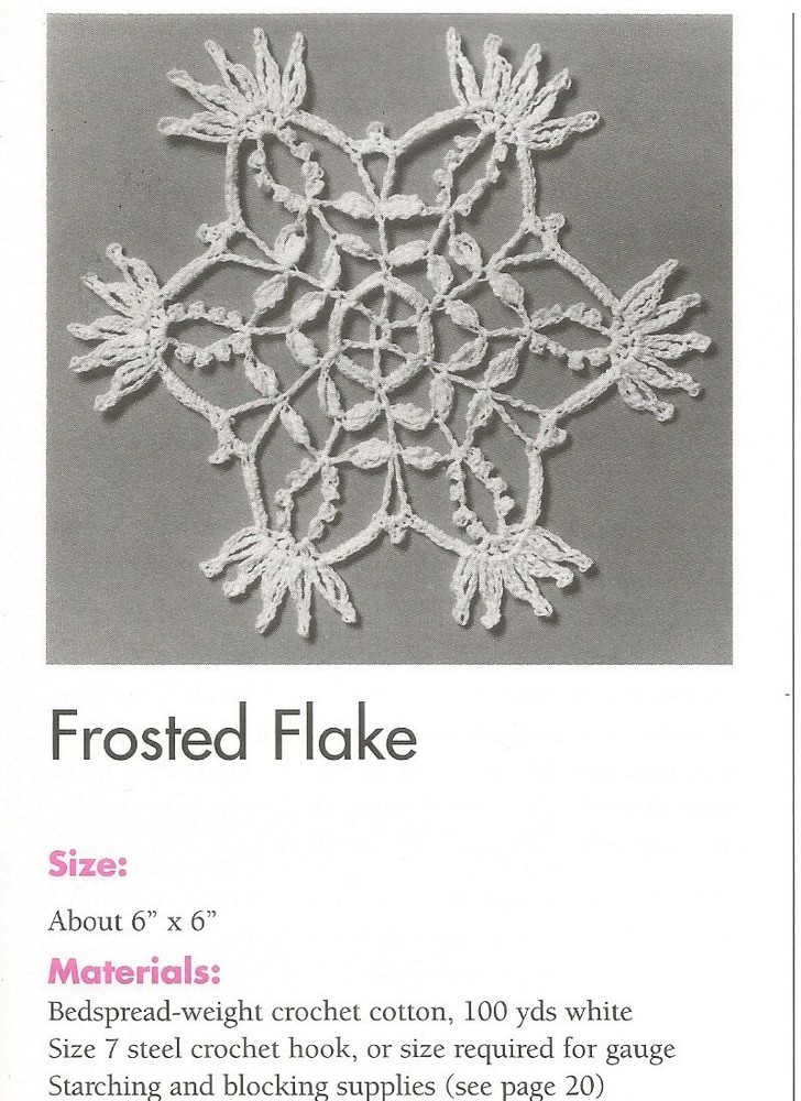 Complete Guide to Thread Crochet Patterns Snowflake Ornament Tablecloth K26