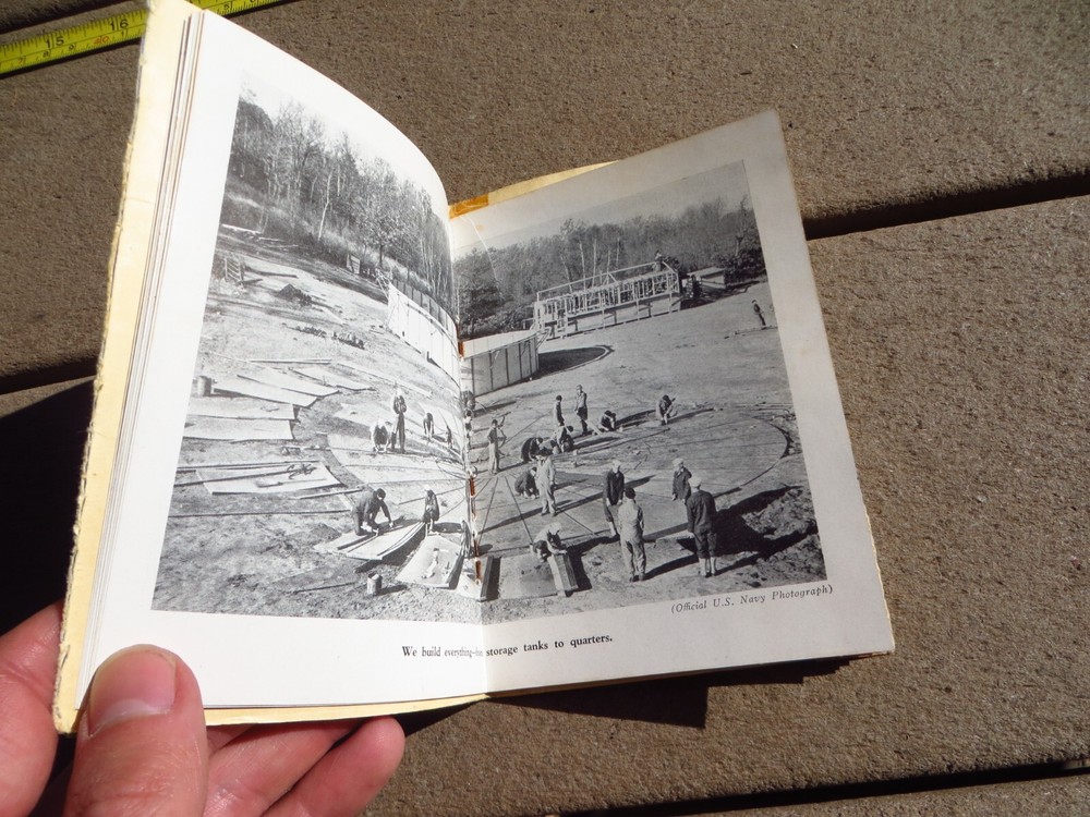 WW2 USN US Navy CB Seabees Construction Training Camp Edicott Souvenir Booklet