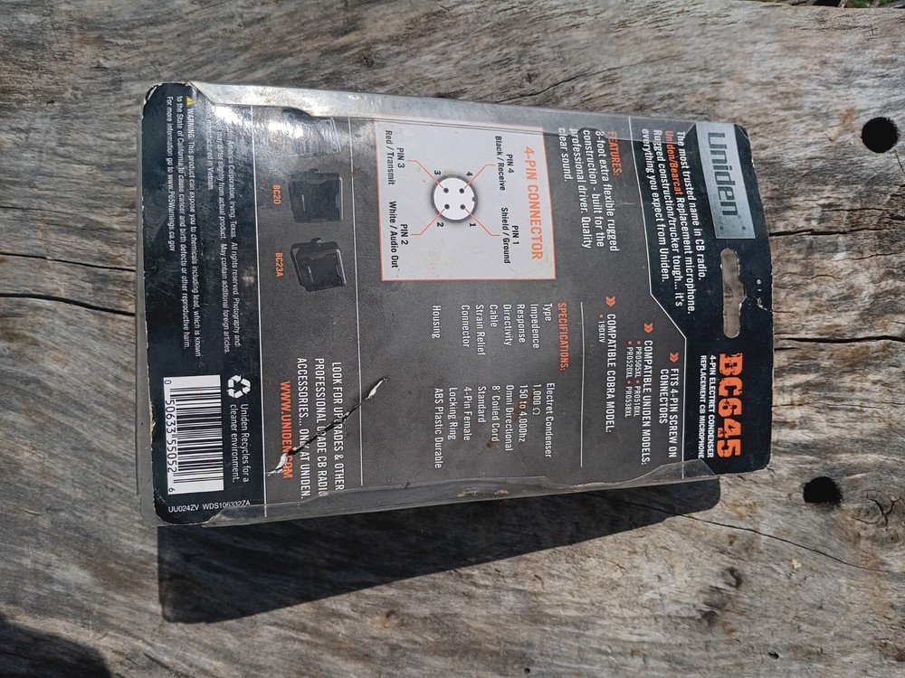 Uniden Bc645 Cb Microphone Nos