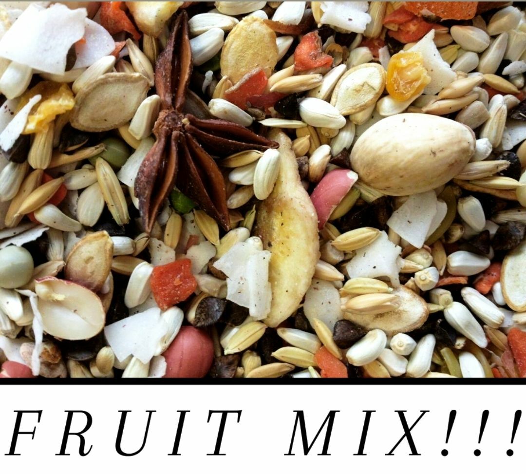 PARROT Medium & Large Fruit & Vegetables Food Mix Cockatoo African Grey Macaw !!