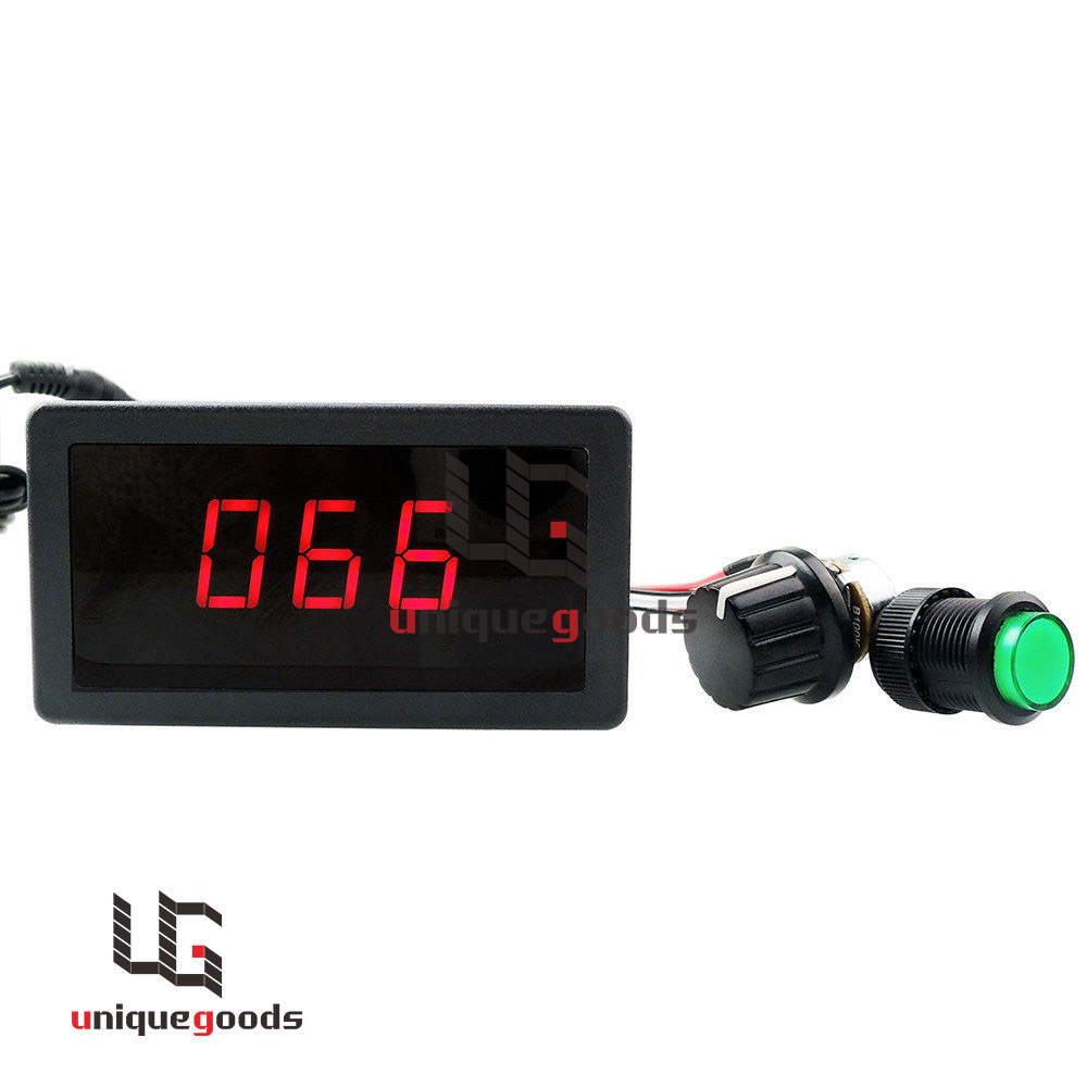 DC 6V 12V 24V 30V Max 8A Digital Display PWM DC Motor Speed Controller Switch