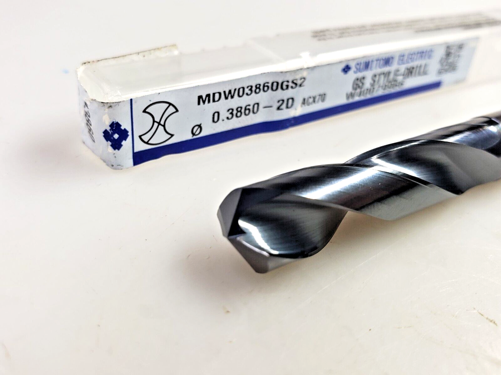Sumitomo 0.386" MDW03860GS2 Solid Carbide Drill 2XD ACX70