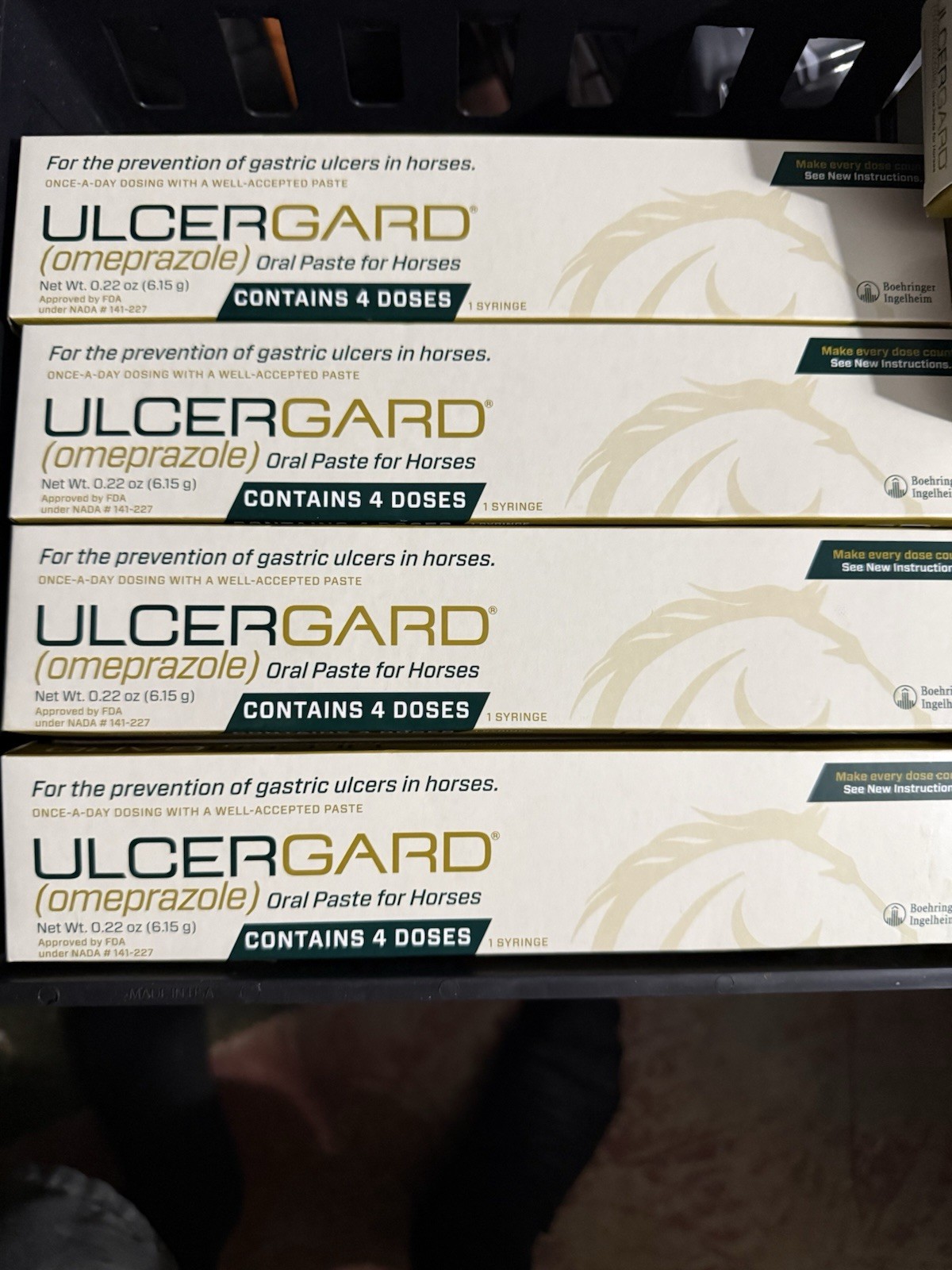 2 Boxes Of Boegringer ULCERGARD Treatment Oral Paste For Horses 8 Total Doses