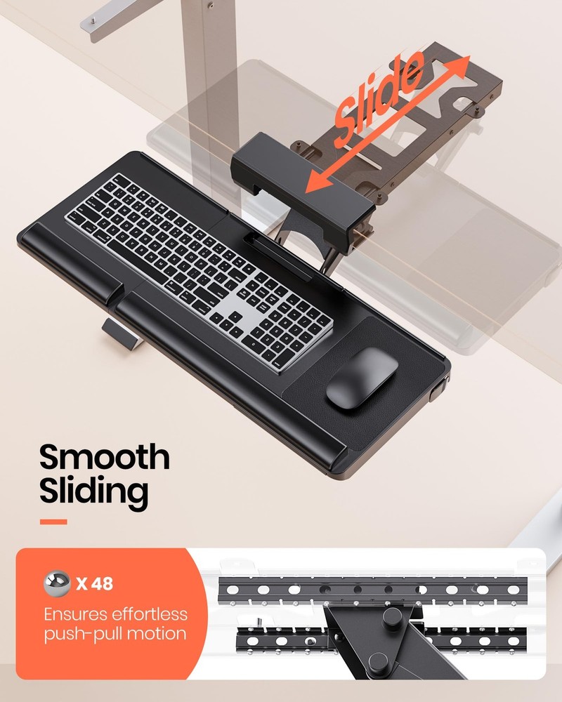 Klearlook Upgraded Ergonomic Keyboard Tray Under Desk, Adjustable Sliding Key...