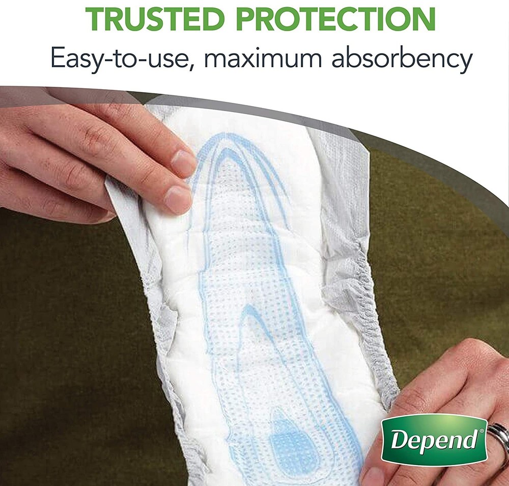 Depend Incontinence Guards/Bladder Control Pads for Men, Maximum Absorbency, 10