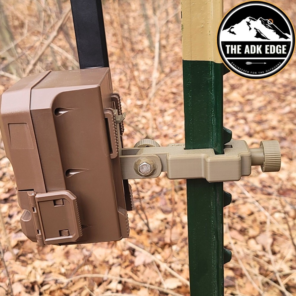 2-Pack T-Post Moultrie EDGE Trail Camera Mount – USA-Made, Tool-less, Adjustable