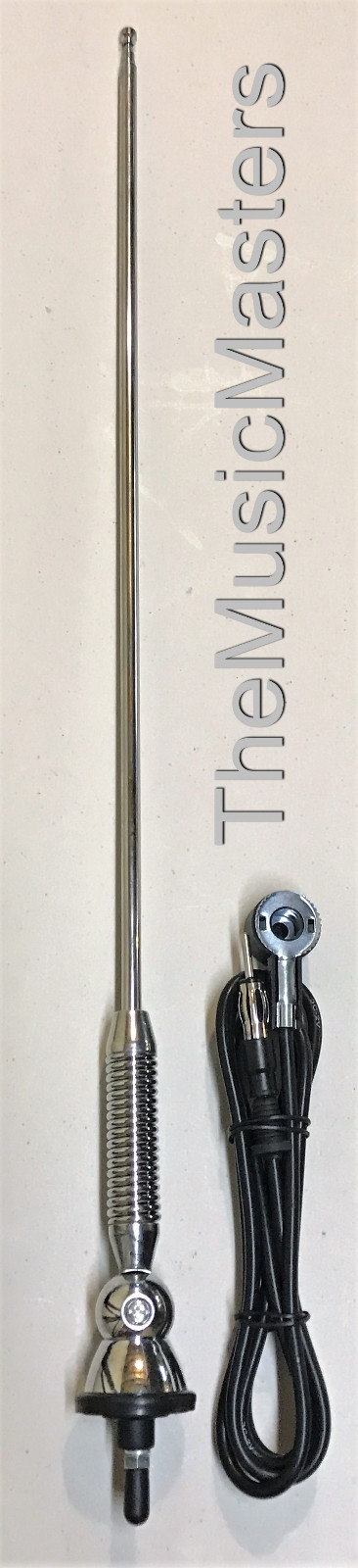 Spring Loaded Stainless Steel Ball Base Universal Antenna Car Audio Stereo Radio