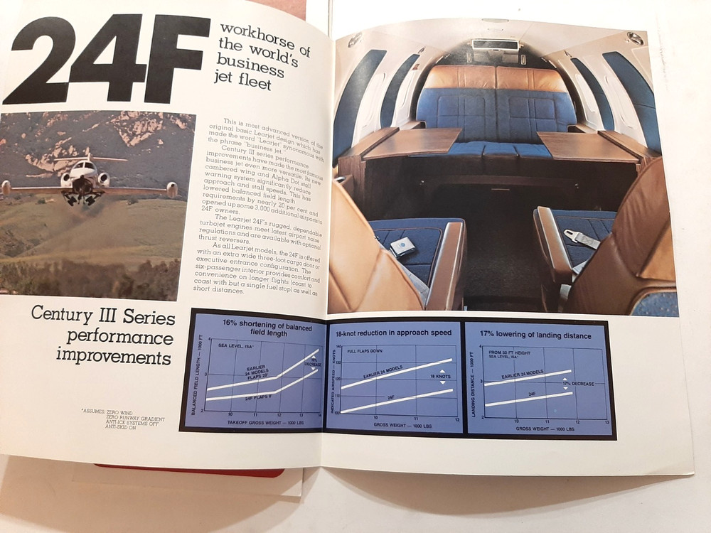 Gates Learjet 24F Brochure & Performance Guide & Reference Guide Century III