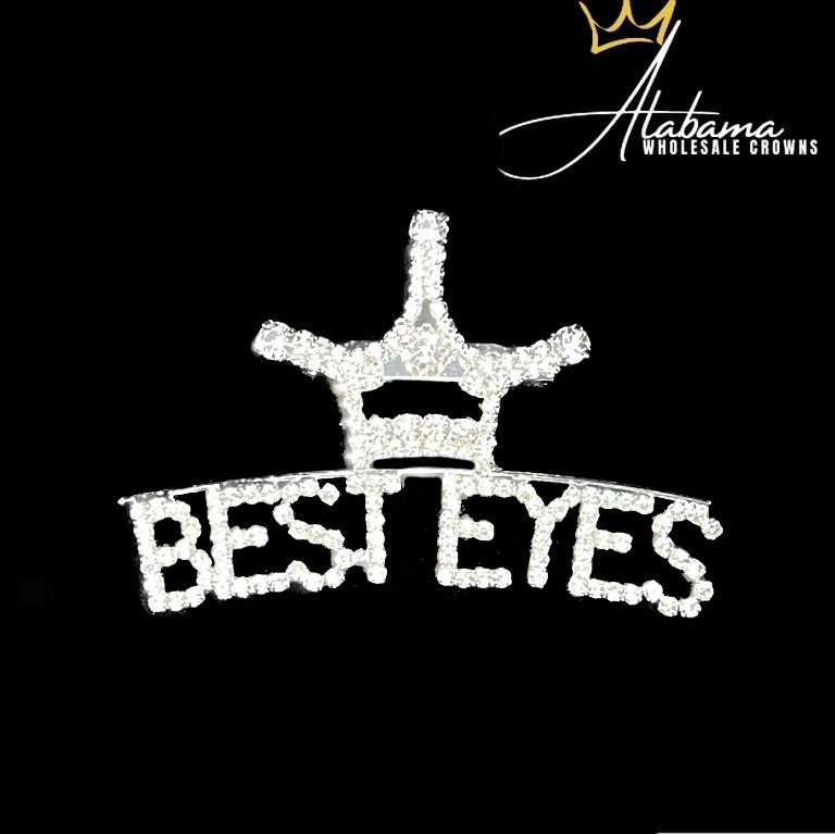 Best Eyes Crown Sash Pin