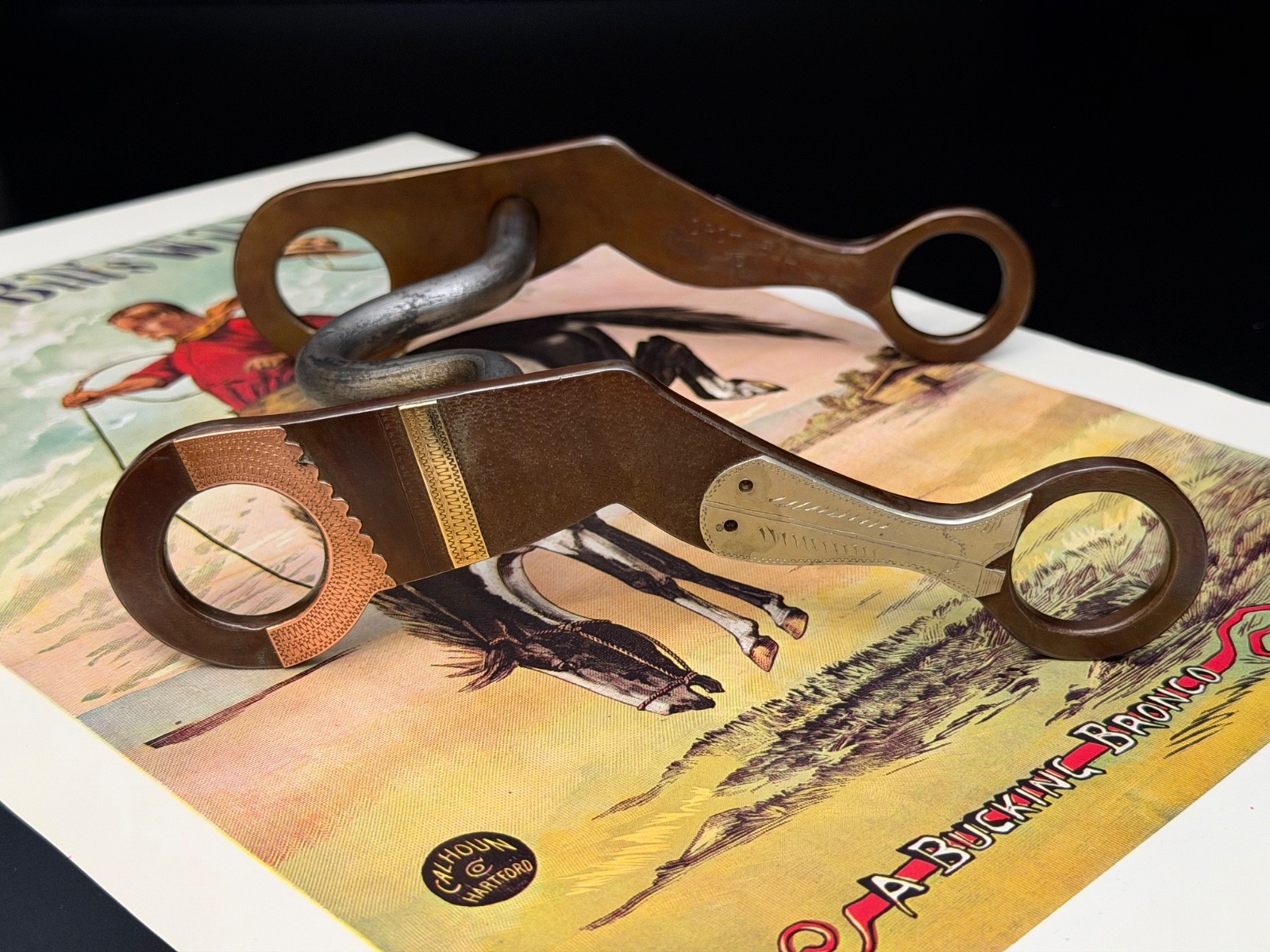 NICE Gary CROTWELL Silver/Brass/Copper Gal-Leg Curb Bit