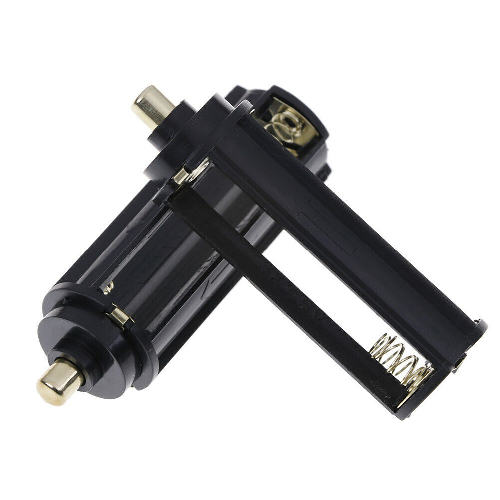 2x 3-AAA Battery Holder Cylindrical Round Circular Case Plastic 18650 Flashlight