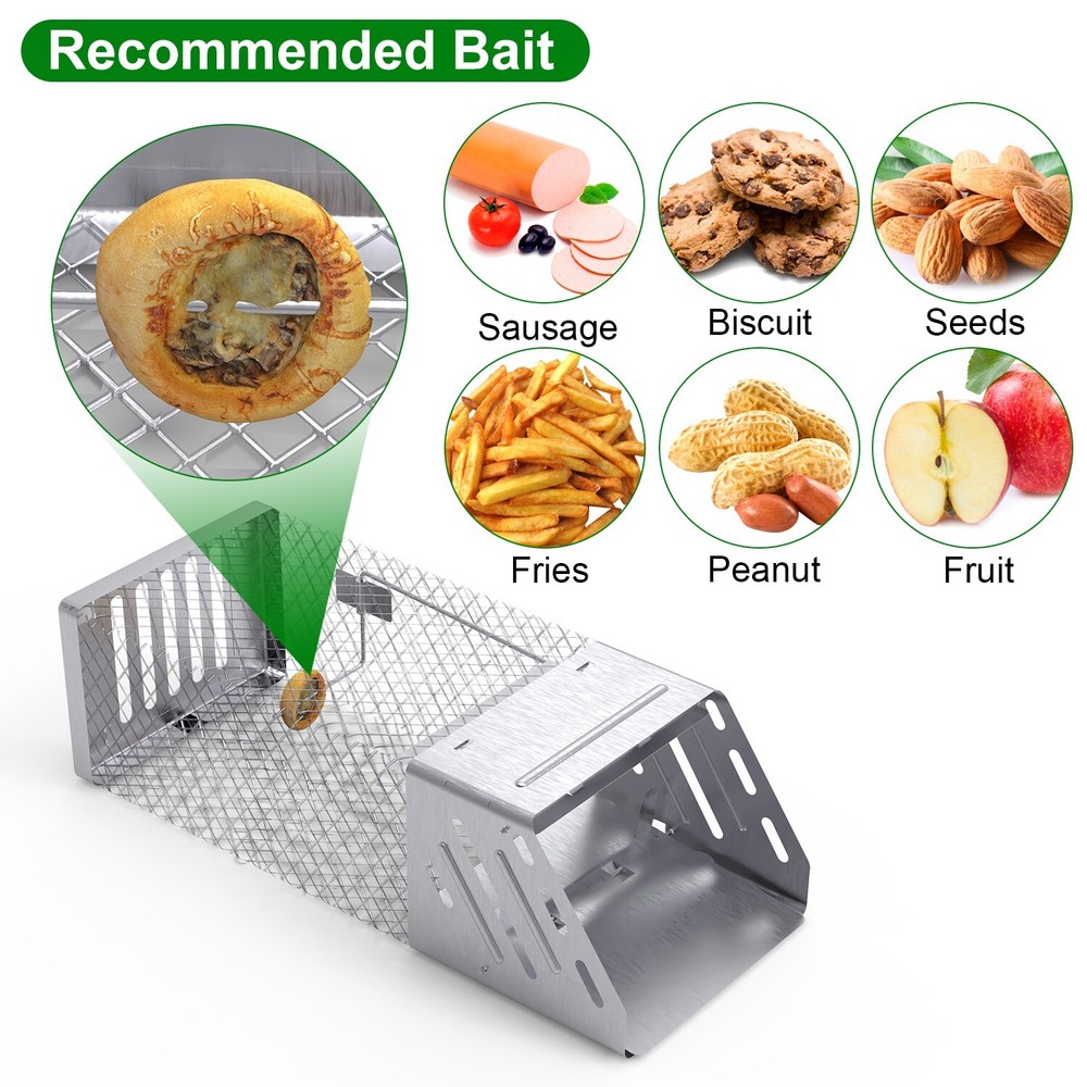 Automatic Continuous Live Humane Mouse Rat Trap Chipmunk Rodent Trap Catch Cage
