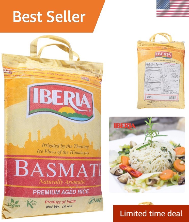 Aged Indian Basmati Rice, 15 Pounds