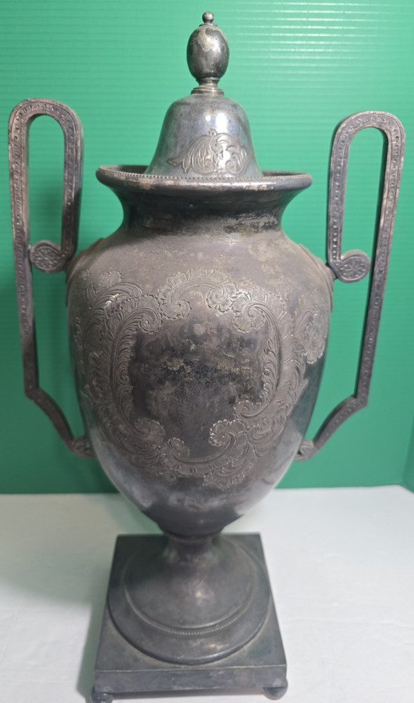 VTG WALKER & HALL VICTORIAN SILVER PLATE SAMOVAR "MAKER'S MARK"