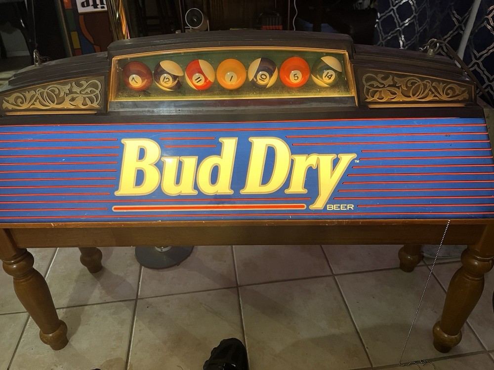 Vintage Bud Dry Pool Table Light