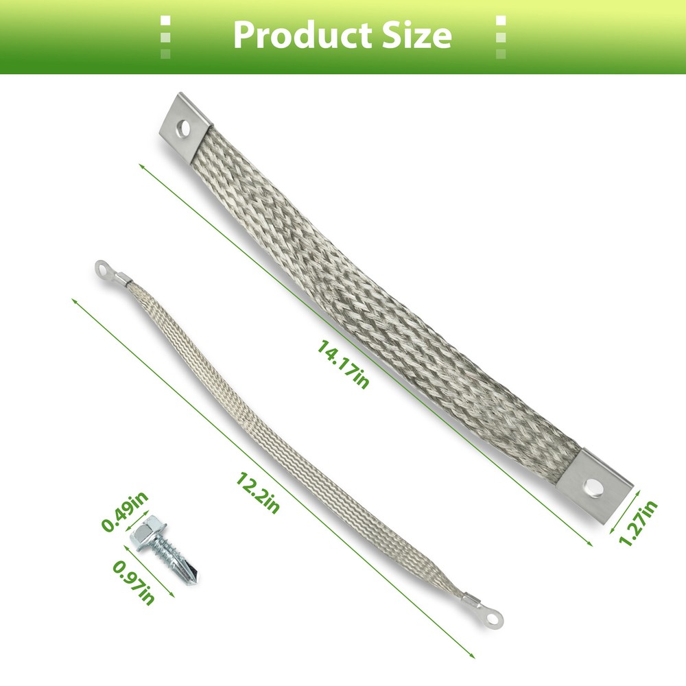 4Pcs Engine Body Frame Braided Ground Strap Kit 40140