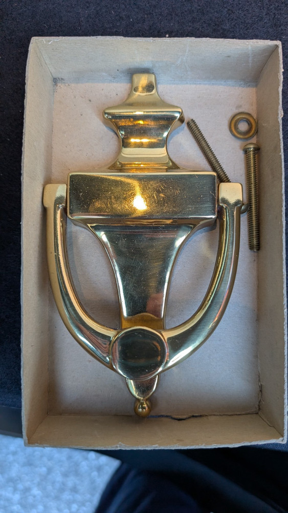 Rembrandt Hardware #610 Solid Brass Door Knocker NOS