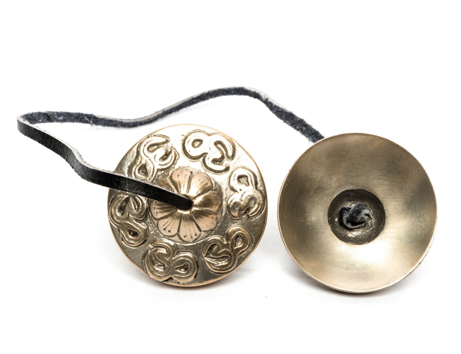 Tingsha Cymbals with cotton zip up travel bag Buddhist bell