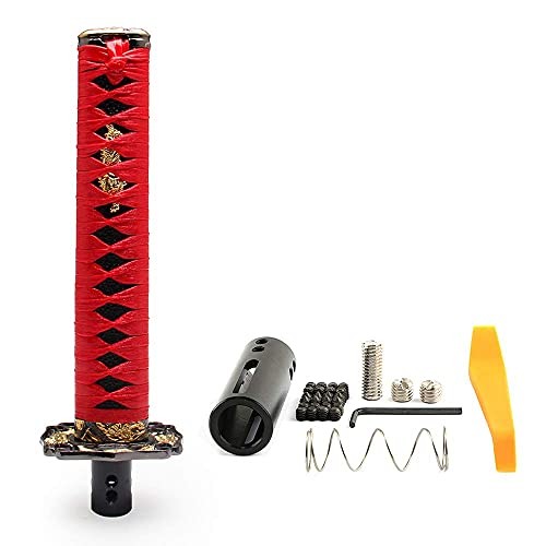 Katana Automatic Shift Knob for Lock/Button Automatic 20cm Red/Black