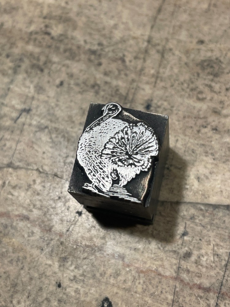 Printing Letterpress Printers Block Foundry Cast Wild Turkey (1672)