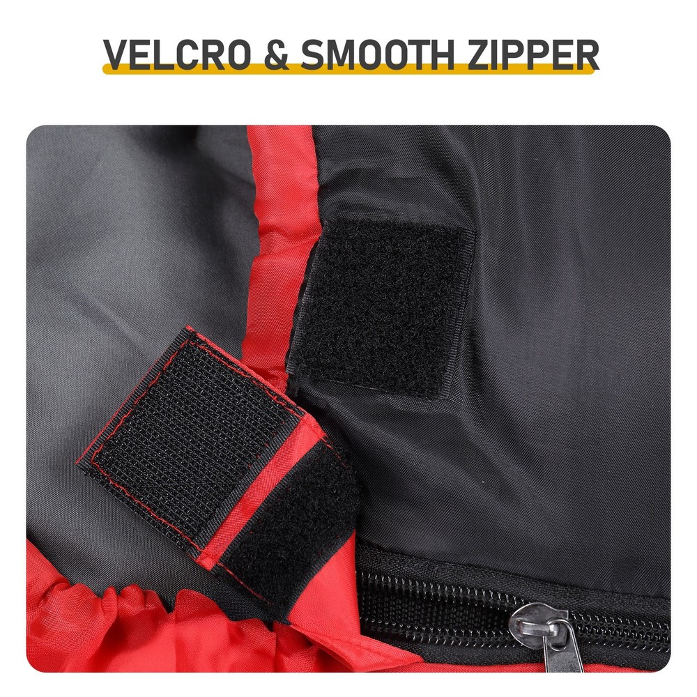 Red Rectangular Heated Lightweight Sleeping Bag Waterproof F Backpacking Hiking