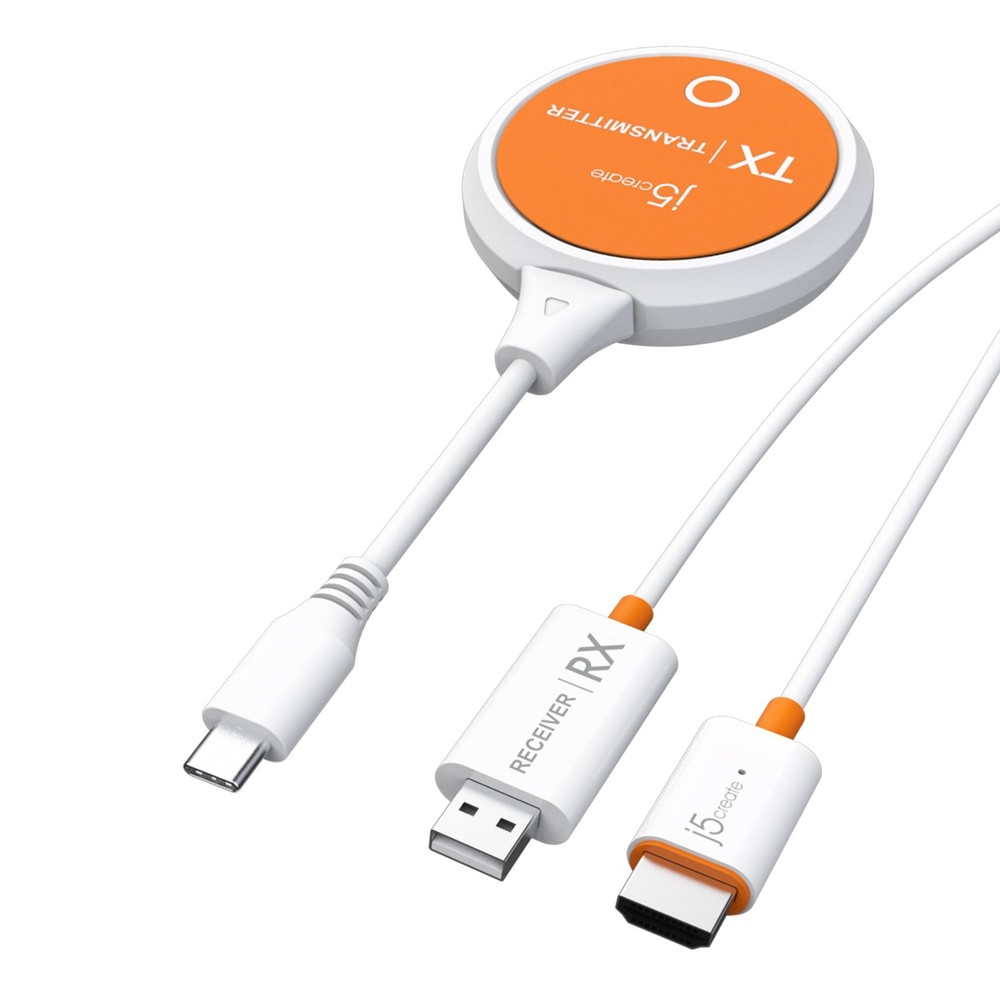 j5Create JVAW62 USB-C Wireless Display HDMI Extender White
