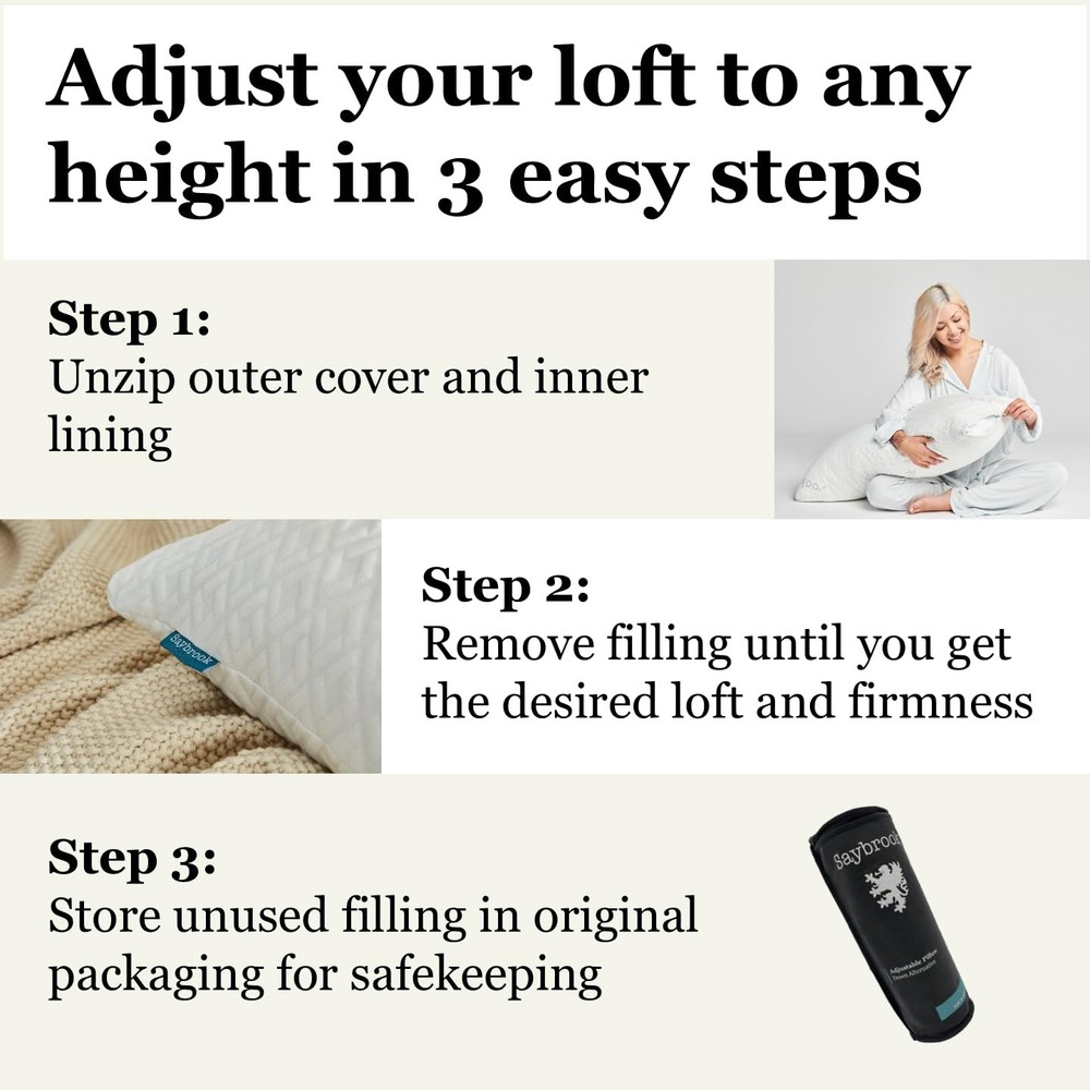 Saybrook Adjustable Down Alternative Pillow - Standard/Queen