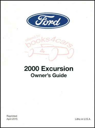 EXCURSION 2000 FORD OWNERS MANUAL OWNER'S BOOK