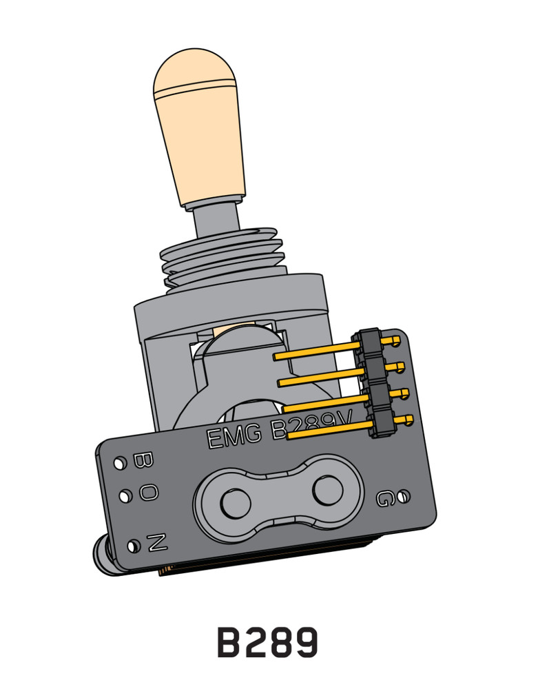 EMG Solderless Conversion Kit 1-2 Active Pickups Short Pots & B289 Ivory Toggle